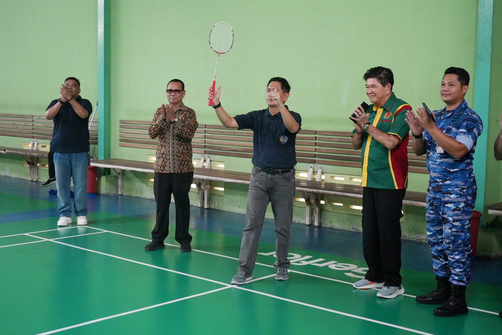 Pemko Medan Menyampaikan Apresiasi Atas Digelarnya Turnamen Bulutangkis Piala Dankosek I Cup Tahun 2024 yang Diadakan di Gor Badminton Malibo, Jum'at (17/5/2024)