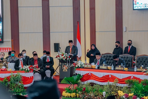 Bobby Nasution Pada Rapat Paripurna DPRD Medan dalam rangka Peringatan HUT Kota Medan ke-432 di Gedung DPRD Medan, Kamis (30/6)