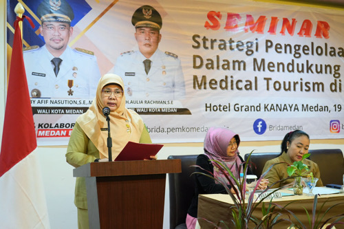 Penelitian Program Medical Tourism di Kota Medan yang diselenggarakan Badan Riset dan Inovasi Daerah (Brida) Kota Medan di Hotel Grand Kanaya, Selasa (19/9).