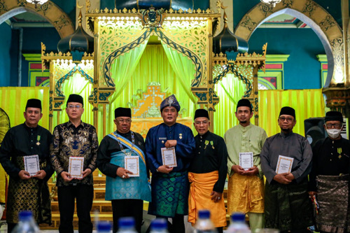 Aulia Rachman Pada Acara Silaturahmi Syukuran Milad Ke-51 MABMI Sekaligus HUT Kota Medan Ke-432 di Istana Maimun, Jumat (8/7).