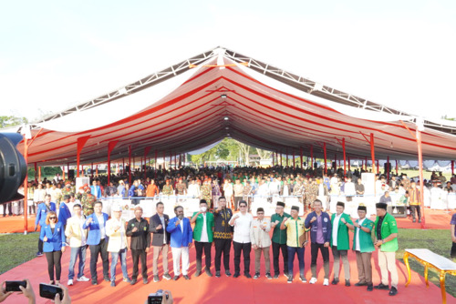 Bobby Nasution Hadiri Silaturahmi Kebangsaan Pemuda Lintas Agama Dengan Tema "Pemuda Negarawan Lintas Agama Menuju Indonesia Emas 2045" di Taman Cadika Medan, Jumat (29/7).