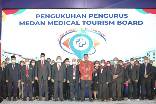 Bobby Nasution Kukuhkan Pengurus Medan Medical Tourism Board di Santika Dyandra Hotel Medan, Kamis (30/6).