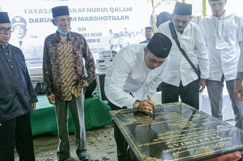 Apresiasi Warga Jalan Abadi Bangun Gedung Yayasan Wakaf Nurul Qalam Darul Yatim Marthodillah, Aulia Rachman: Ajarkan Anak Pondasi Agama