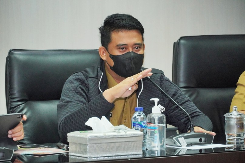 Wali Kota Medan, Bobby Nasution Langsung Memimpin High Level Meeting (HLM) Tim Pengendalian Inflasi Daerah (TPID) Kota Medan di Balai Kota, Kamis (18/8)