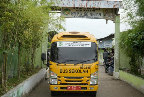Bus Sekolah Gratis Pemko Medan Ringankan Biaya Pendidikan Anak