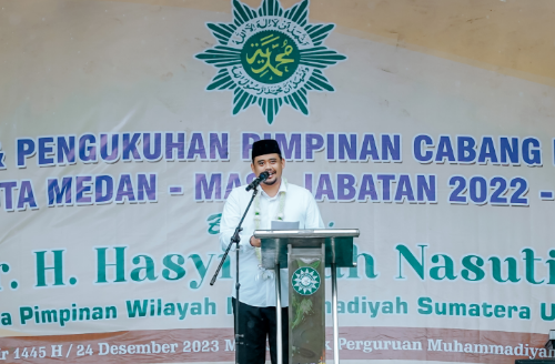 Di Tabligh Akbar & Pengukuhan PC Muhammadiyah, Bobby Nasution: Jaga Selalu Hablum Minallah dan Minannas
