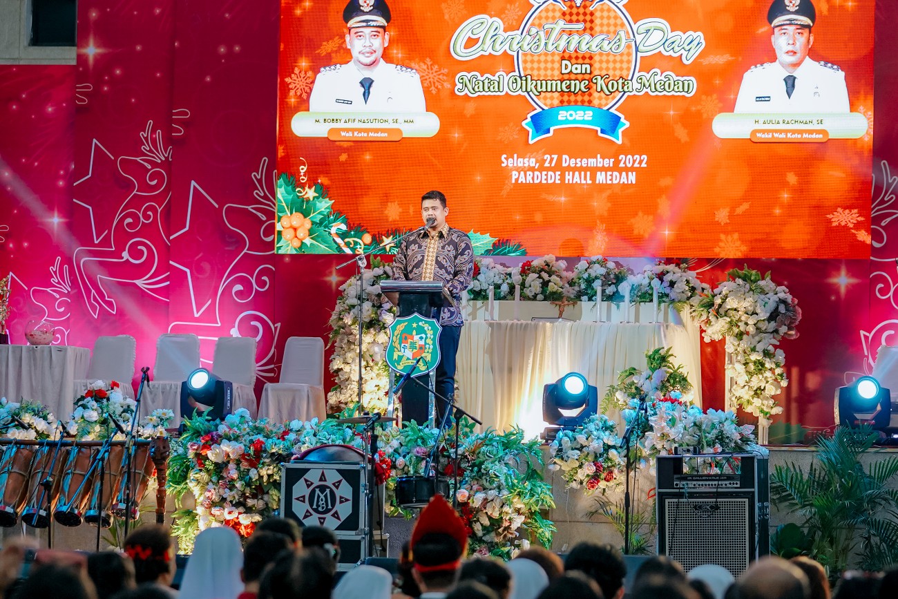 Perayaan Natal Oikumene Kota Medan, Bobby Nasution: Senantiasa Diberkati Tuhan & Dimudahkan Sambut Kehidupan Tahun 2023