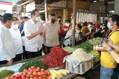 Wali Kota Medan Bersama Mendag dan Gubsu Tinjau Pasar Tradisional Belawan