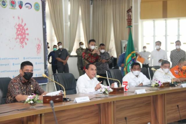 Wali Kota Medan Ikuti Rakor Peniadaan Mudik Idul Fitri di Wilayah Sumut