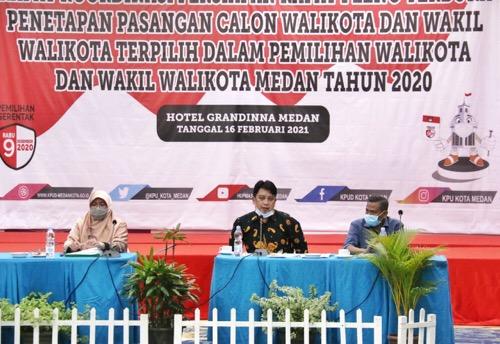 Rapat Pleno Terbuka Penetapan Paslon Wali Kota Medan Terpilih Tahun 2020 Digelar 18 Februari