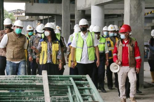 Wali Kota Medan Bersama Dirjen Cipta Karya Kementerian PUPR Meninjau Pembangunan Pasar Aksara Baru
