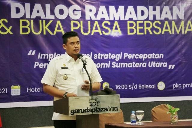 Hadiri Dialog PMII Sumut, Wali Kota Medan Harapkan Dapat Menerima Masukan Terkait Percepatan Pemulihan Ekonomi di Kota Medan