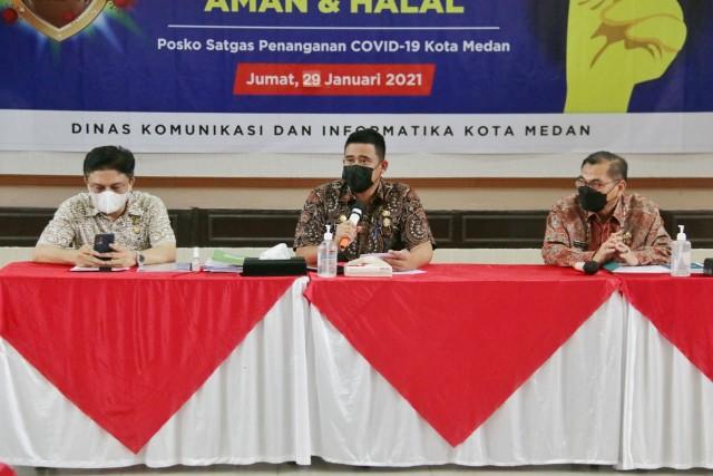 Wali Kota Medan Memimpin Rapat Pelaksanaan PPKM di Kota Medan