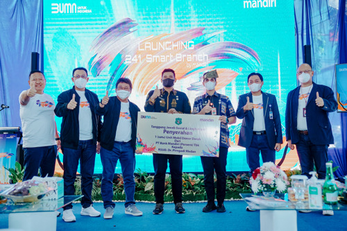Di Launching Smart Branch Bank Mandiri, Bobby Nasution Ajak Dunia Perbankan Kembangkan Sistem Digitalisasi Bagi UMKM Kota Medan