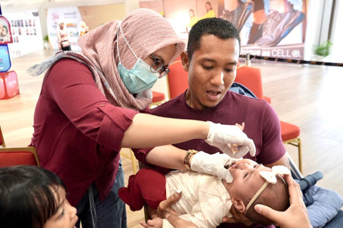 Maksimalkan Capaian Imunisasi Polio, Puskesmas Glugur Kota Buka Layanan di Deli Park Mall