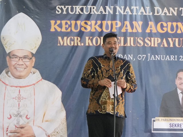 Hadiri Open House Keuskupan Agung Medan, Bobby Nasution: Jangan Sampai Terpecah-Belah karena Politik